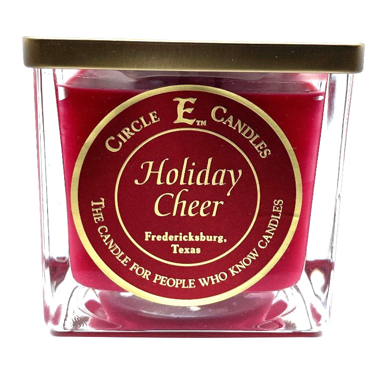 Circle E Candles, Holiday Cheer Scent, Large Size Jar Candle, 43oz, 4 Wicks