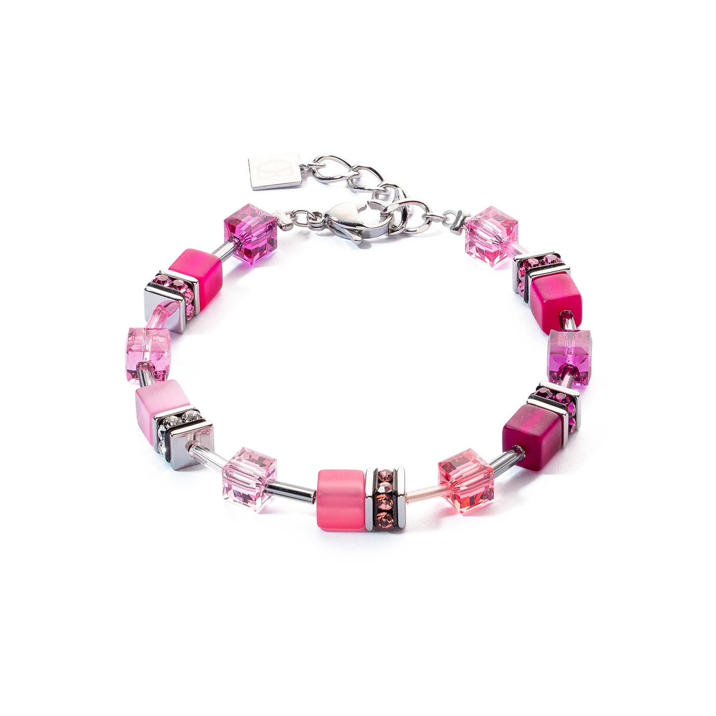 GeoCUBE® Iconic Bracelet Viva Magenta with Swarovski Crystals