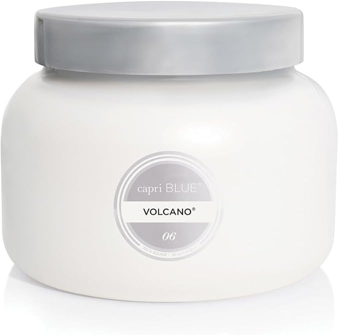 Volcano White Oversized Candle, 28 oz for Home Ambiance