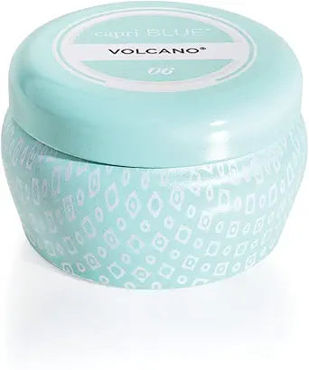 Volcano Aqua Printed Mini Tin Candle, 3 Oz - Fragrant Gift
