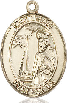 Extel Large Oval 14kt Gold Filled St. Elmo Medal, Made in USA