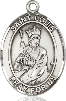 Extel Large Oval Sterling Silver St. Louis Pendant with 24" chain, Made in USA