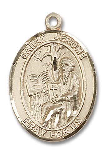 Extel Large Oval 14kt Gold Filled St. Jerome Medal, Made in USA