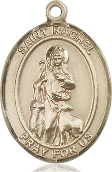 Extel Large Oval 14kt Gold Filled St. Rachel Medal, Made in USA