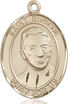 Extel Large Oval 14kt Gold Filled St. Eugene de Mazenod Medal, Made in USA