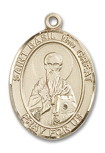 Extel Large Oval 14kt Gold Filled St. Basil the Great Medal, Made in USA