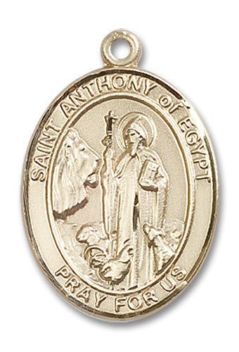 Extel Large Oval 14kt Gold Filled St. Anthony of Egypt Medal, Made in USA