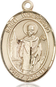 Extel Large Oval 14kt Gold Filled St. Wolfgang Medal, Made in USA