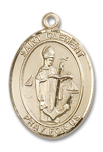 Extel Large Oval 14kt Gold Filled St. Clement Medal, Made in USA