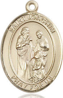 Extel Large Oval 14kt Gold Filled St. Joachim Pendant with 24" chain, Made in USA