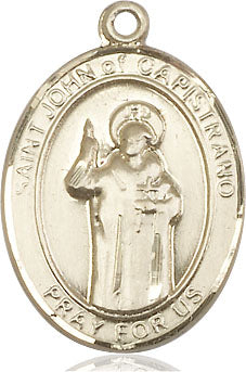 Extel Large Oval 14kt Gold Filled St. John of Capistrano Medal, Made in USA