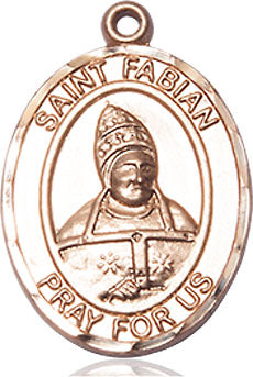 Extel Large Oval 14kt Gold Filled St. Fabian Medal, Made in USA