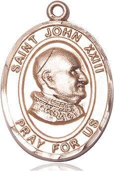 Extel Large Oval 14kt Gold Filled St. John XXIII Medal, Made in USA