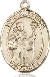 Extel Medium Oval 14kt Gold Filled St. Augustine Medal, Made in USA