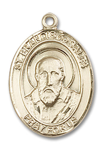 Extel Medium Oval 14kt Gold Filled St. Francis de Sales Medal, Made in USA