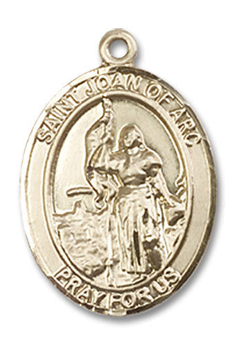 Extel Medium Oval 14kt Gold Filled St. Joan of Arc Medal, Made in USA