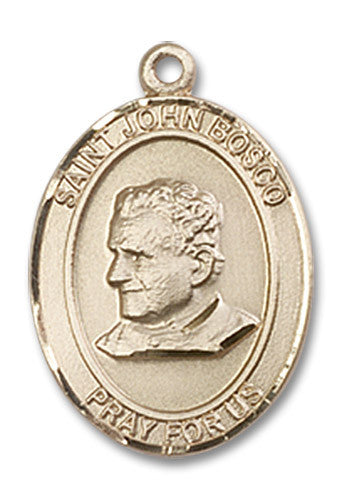 Extel Medium Oval 14kt Gold Filled St. John Bosco Medal, Made in USA