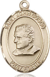 Extel Medium Oval 14kt Gold Filled St. John Bosco Medal, Made in USA
