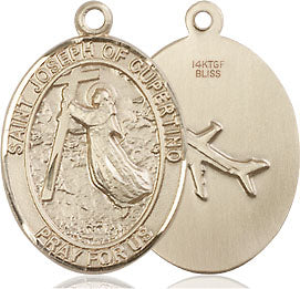 Extel Medium Oval 14kt Gold Filled St. Joseph of Cupertino Medal, Made in USA