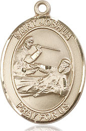 Extel Medium Oval 14kt Gold Filled St. Joshua Medal, Made in USA