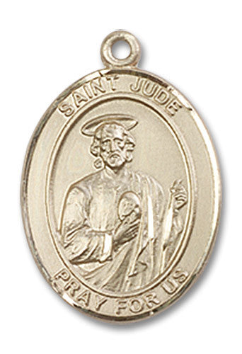 Extel Medium Oval 14kt Gold Filled St. Jude Medal, Made in USA