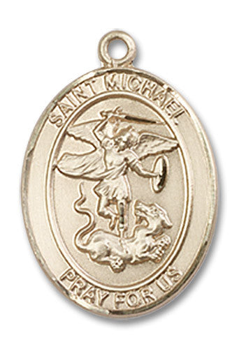 Extel Medium Oval 14Kt Gold Filled St. Michael the Archangel  Medal, Made in USA