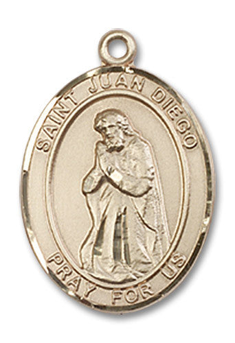 Extel Medium Oval 14kt Gold Filled St. Juan Diego Medal, Made in USA