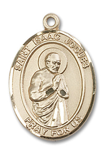 Extel Medium Oval 14kt Gold Filled St. Isaac Jogues Medal, Made in USA