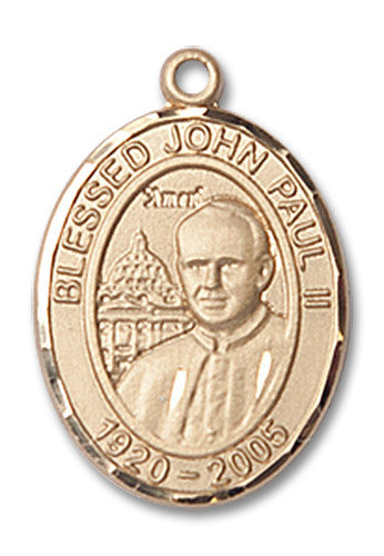 Extel Medium Oval 14kt Gold Filled St. John Paul II Medal, Made in USA