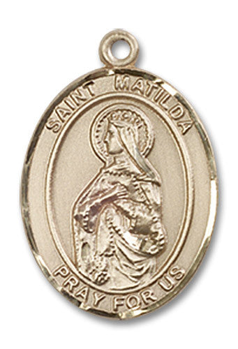 Extel Medium Oval 14kt Gold Filled St. Matilda Medal, Made in USA
