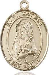 Extel Medium Oval 14kt Gold Filled St. Victoria Medal, Made in USA