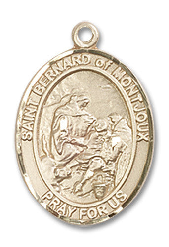 Extel Medium Oval 14kt Gold Filled St. Bernard of Montjoux Medal, Made in USA