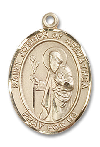 Extel Medium Oval 14kt Gold Filled St. Joseph of Arimathea Medal, Made in USA