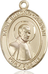 Extel Medium Oval 14kt Gold Filled St. Edmund Campion Medal, Made in USA