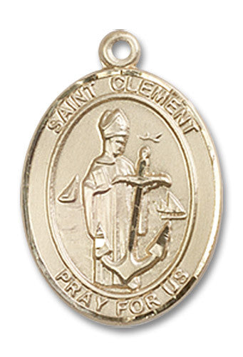 Extel Medium Oval 14kt Gold Filled St. Clement Medal, Made in USA