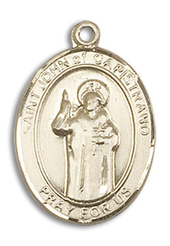Extel Medium Oval 14kt Gold Filled St. John of Capistrano Medal, Made in USA