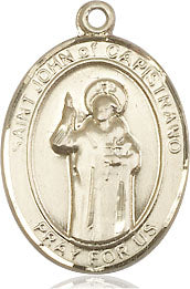 Extel Medium Oval 14kt Gold Filled St. John of Capistrano Medal, Made in USA