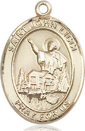 Extel Medium Oval 14kt Gold Filled St. John Licci Medal, Made in USA