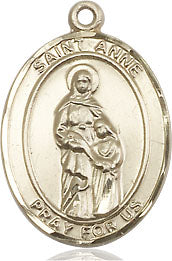 Extel Medium Oval 14Kt Gold Filled St. Anne with 18" chain, Made in USA