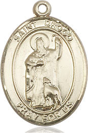 Extel Medium Oval 14kt Gold Filled St. Drogo Medal, Made in USA