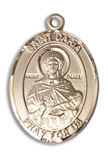 Extel Medium Oval 14kt Gold Filled St. Daria Medal, Made in USA