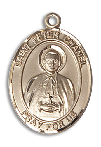 Extel Medium Oval 14kt Gold Filled St. Peter Chanel Medal, Made in USA