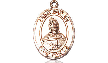Extel Medium Oval 14kt Gold Filled St. Fabian Medal, Made in USA