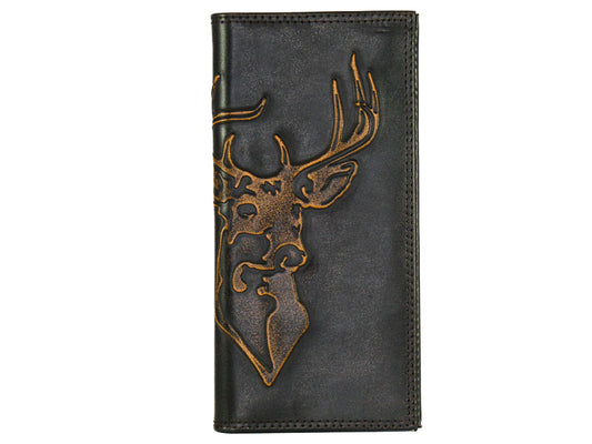Buck Burnished Leather Secretary Wallet for Nature Lovers