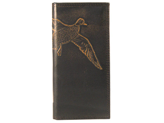 Mallard Burnished Leather Secretary Wallet for Nature Lovers