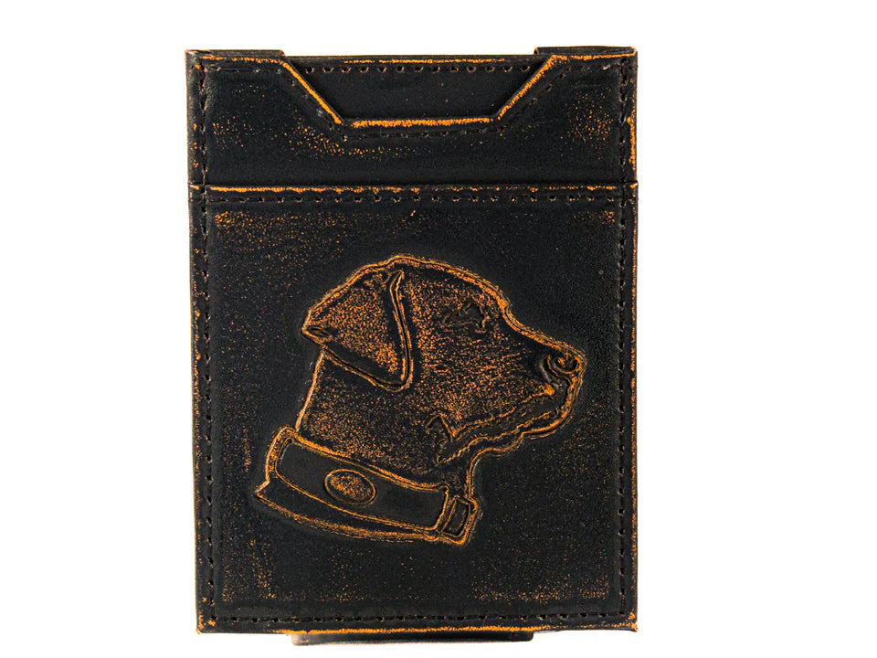 Lab Burnished Leather Magnetic Front Pocket Wallet Design