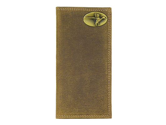 Mallard Vintage Tan Leather Secretary Wallet for Men