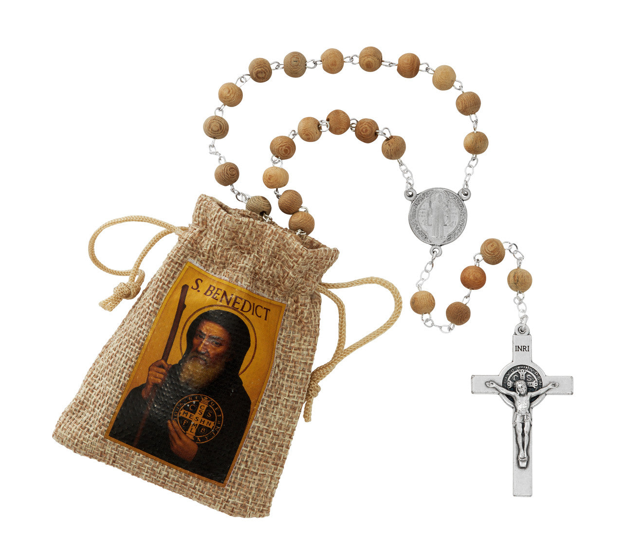 ROSARY WOOD ST. BENED RSRY & POUCH