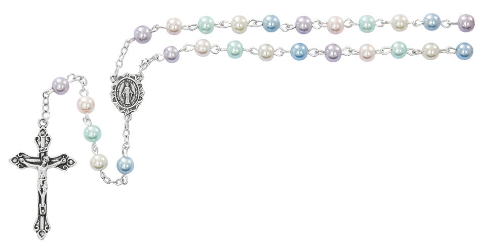 Roary-6MM MULTI PEARL ROSARY