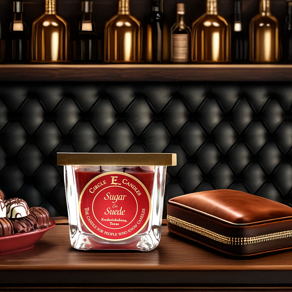 Circle E Candles Sugar and Suede Scent Small Jar 8oz 1 Wick